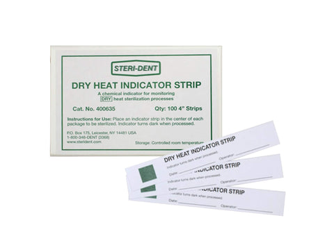CPAC Steri-Dent Dry Heat Indicator Strips, 100 - 4″ strips/box