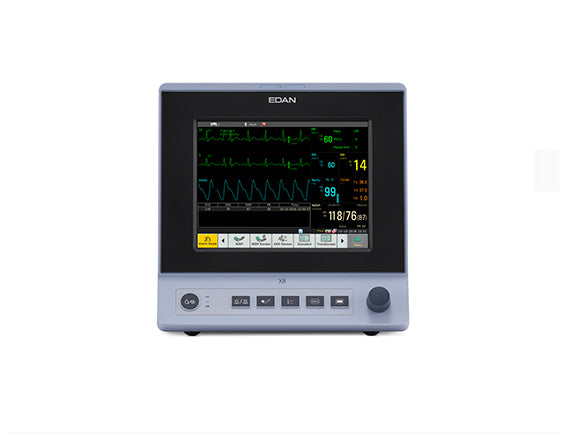 Edan X8 Patient Monitor Series 8 Inch Touch Screen, Wifi ECG SpO2 CO2
